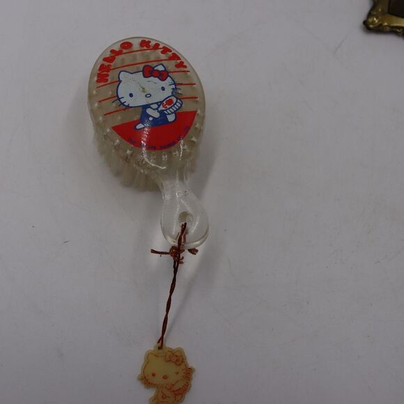 Vintage Sanrio Hello Kitty Hair Brush with Charm Rare 1976 main image 4